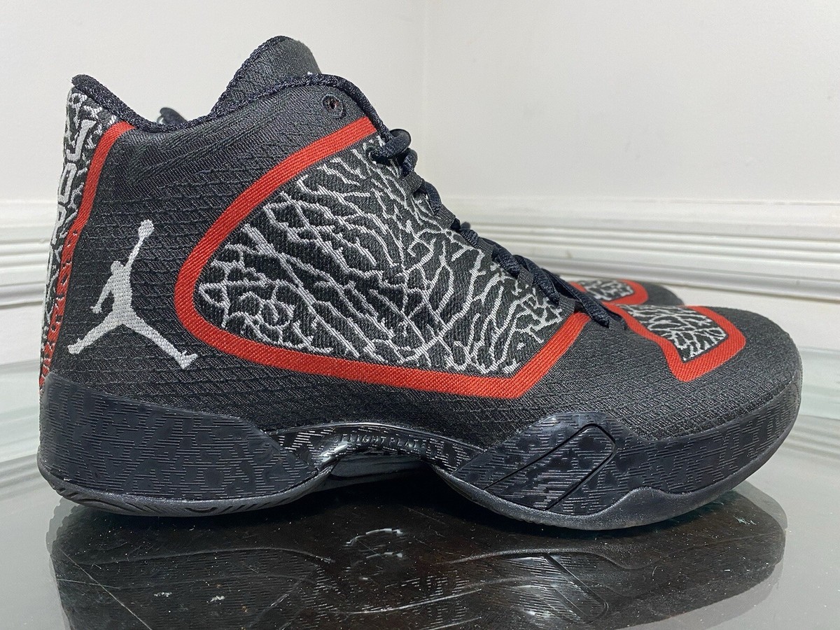 Nike Air Jordan 29 Black Cement Gym Red Men Size 10 695515 023