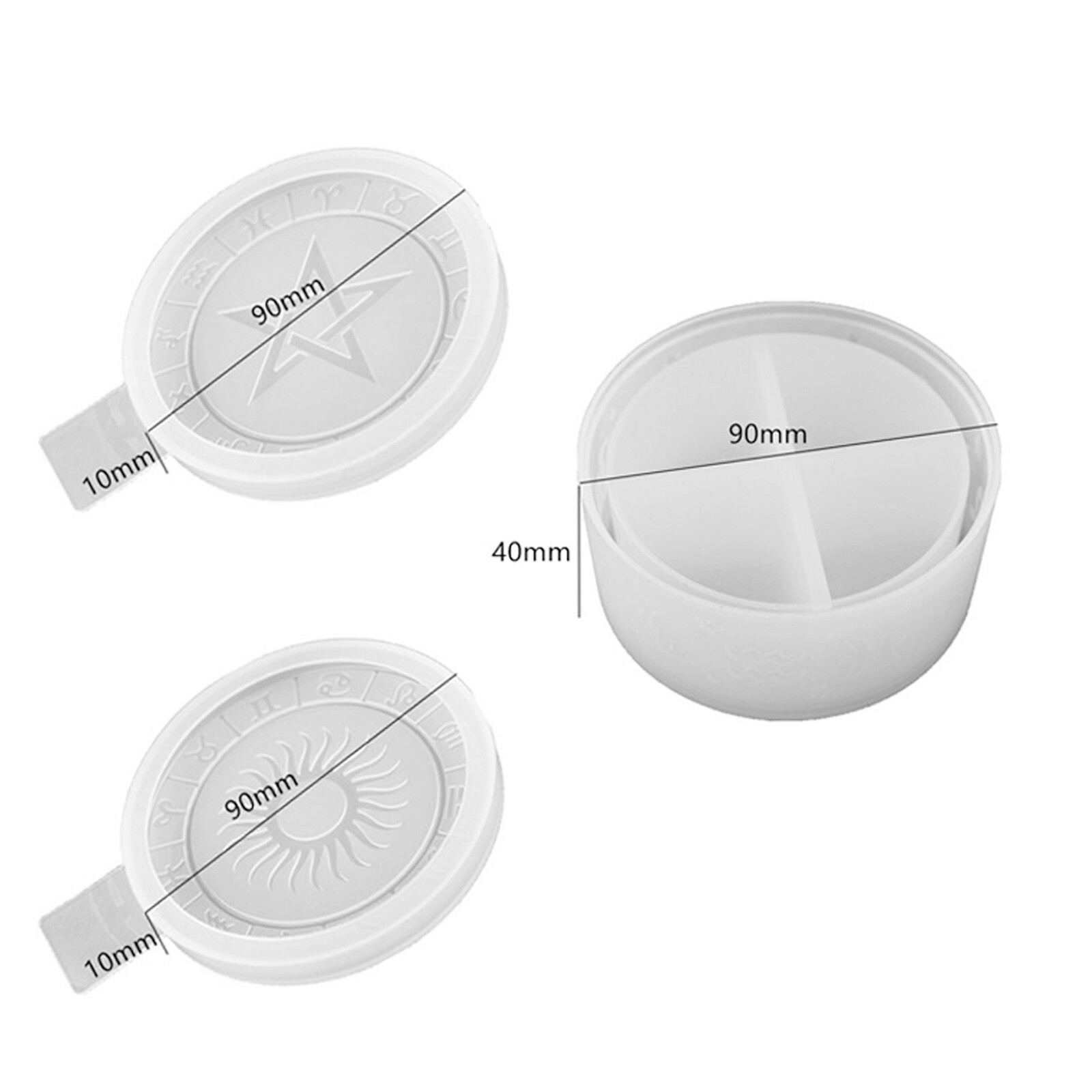 Silicone Mold Constellation Storage Box Jewelry DIY Epoxy Resin Casting