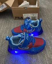 NIB FILA Toddler Kids LED Shoes Light Up Sneakers Size 9 Children Gift