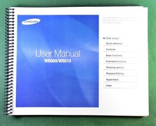 Samsung WB600 Instruction Manual: Full Color 110 Pages  Protective Covers