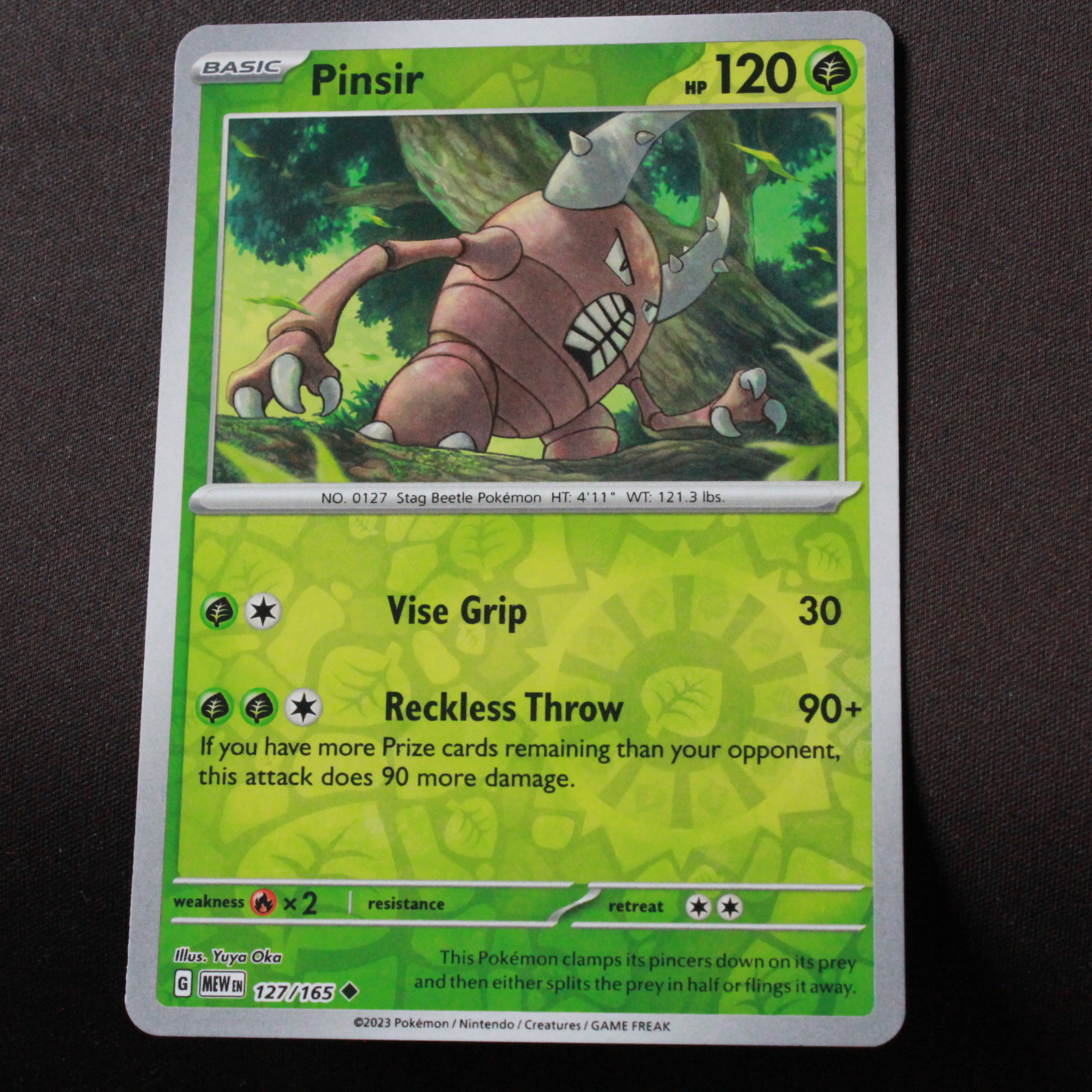 Pinsir 127/165 SV: Scarlet & Violet 151 Pokemon Reverse Holofoil NM
