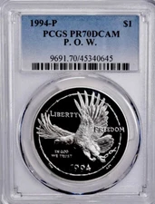 1994 POW Silver Dollar $1 PCGS PR70💥FLAWLESS QUALITY💥