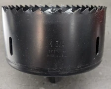 MK Morse TAT76 4-3/4" (121mm) Carbide Tipped Hole Saw Built in Arbor NOS USA