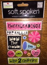 Soft Spoken Cheerleader Luv 2 Cheer Dance Scrapbook Stickers Dancing Class