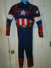 Costume, Male, Marvel Hero, Captain America, Child M 8-10, NIP