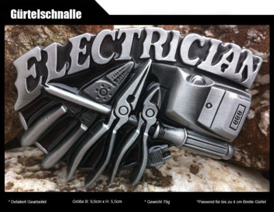 Gürtelschnalle  Elektriker Elektrotechnik Electrician Elektronik Buckle 273