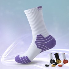 Mens Soft Athletic Socks Breath Outdoor Leisure Comfort Classic Towel Socks