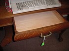 Antique Oak Library Table Desk Refinished Quarter sawn Oak 1900's  Cast Brass 42 — photo 3
