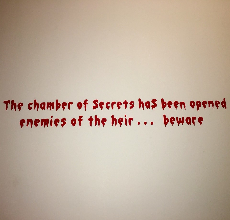 CHAMBER OF SECRETS HAS BEEN OPENED ENEMIES OF THE HEIR BEWARE HARRY ...
