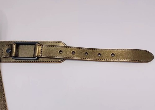 J. Jill Womens Belt Metallic Gold Genuine Leather Size Large Stylish Accessory - Picture 8 of 10