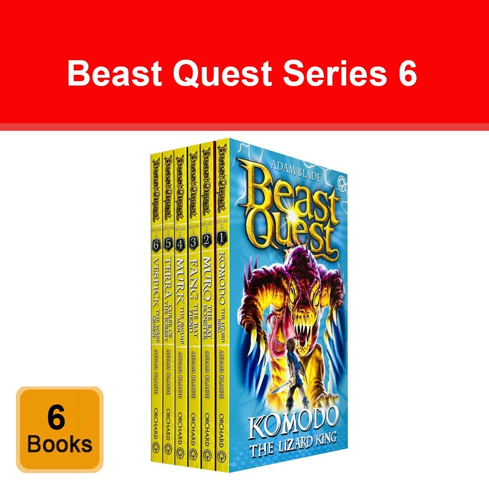Beast Quest Series 6 Adam Blade 6 Books Collection Set (Books 31-36) pack