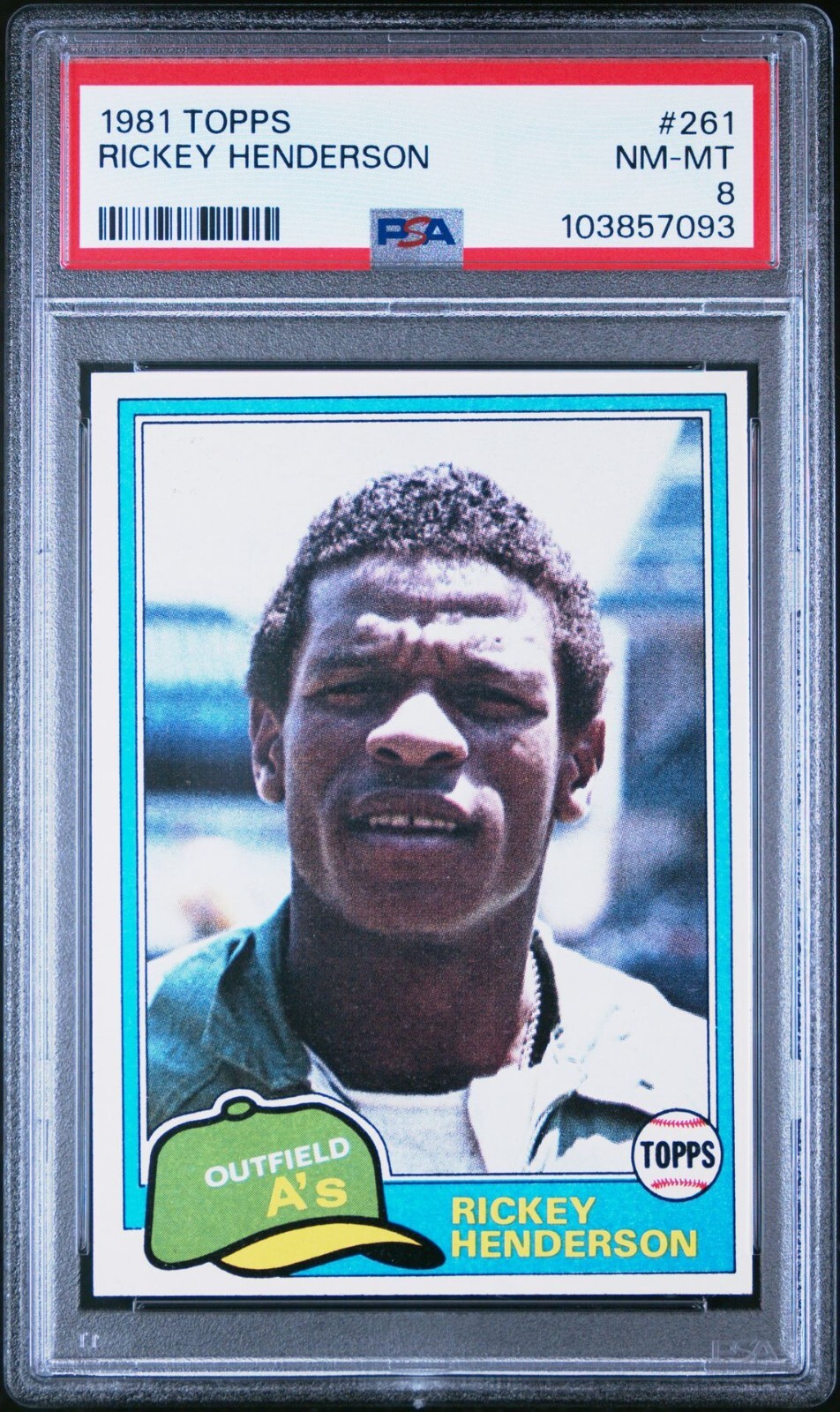 Rickey Henderson 1981 Topps #261 PSA 8