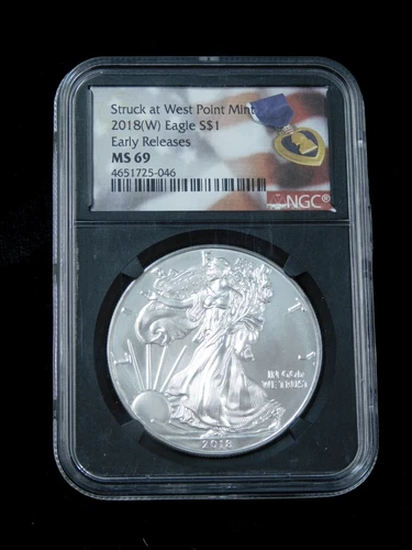 2018 (W) $1 American Silver Eagle - NGC MS69 Early Release Struck at West Point