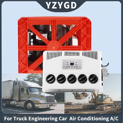 For Semi Trucks RV Caravan Engineering vehicle Cab 12V Air Conditioner Split AC - Picture 11 of 13