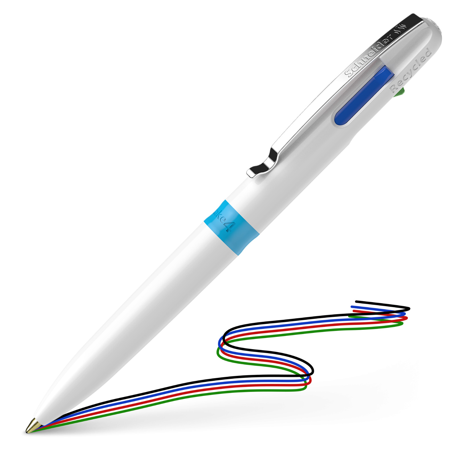 Schneider Vierfarbkugelschreiber Take 4 Farben M Mehrfarbkugelschreiber