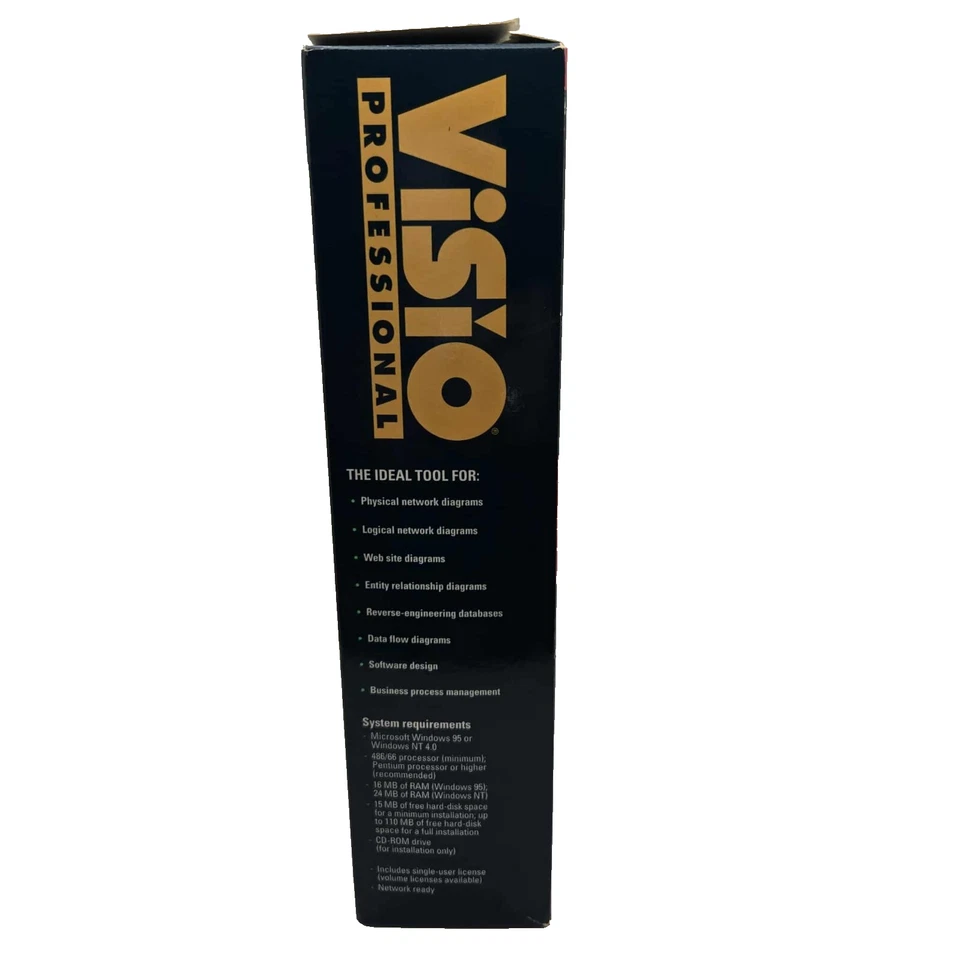 Visio Professional 5.0 Software for Windows 95 and NT SEALED Vintage 1997 - Image 3 of 4