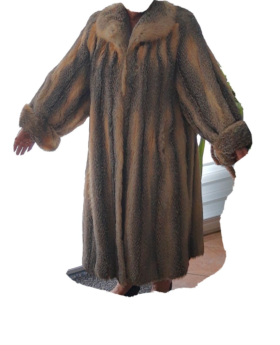 Echter Pelz Mantel Fuchs Grisfuchs 44-48