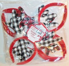 6 Pack Holiday Style Christmas Reindeer Antler Headbands NEW