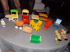 Vintage Little Tikes Furniture Car Accessories Figures Estate Find