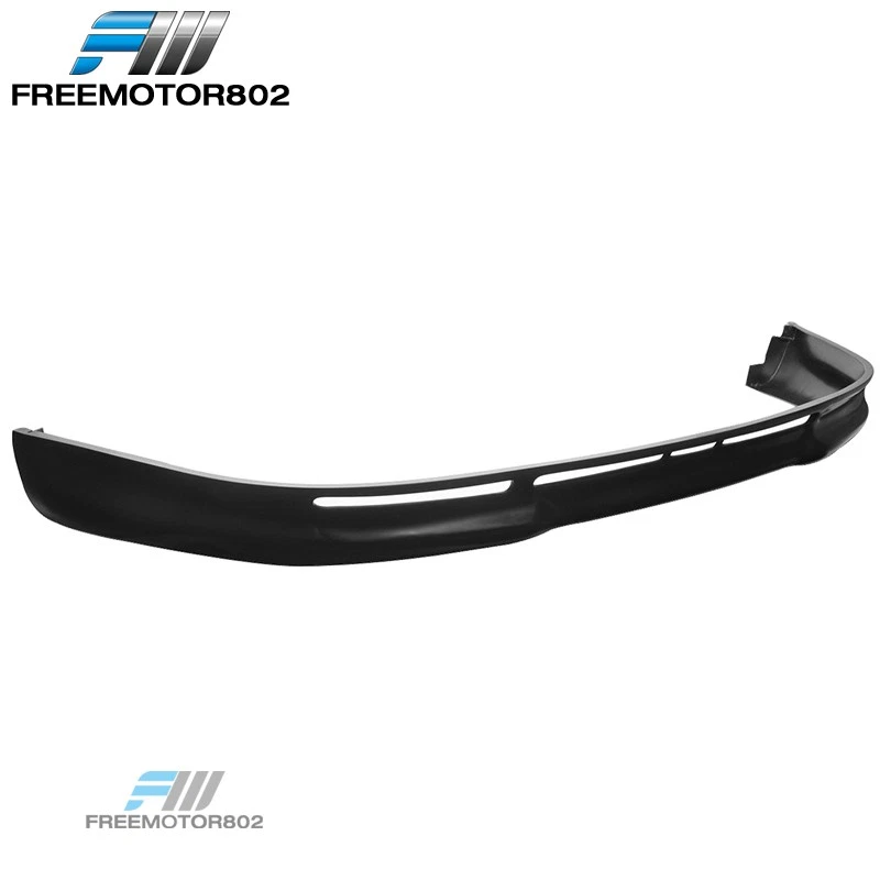 Alerón labial parachoques delantero negro Fit 96-01 Audi A4 y A4 Quattro B5 PU tipo L Foto 3 de 4