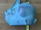 Vintage Well Known Saegusa Soutaro Japanese Artist Cast Metal Bunny Rabbit Sign — photo 6