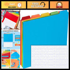 51 Pcs A-Z File Dividers with Stickers - Top Tab Alphabetic Guides for Office