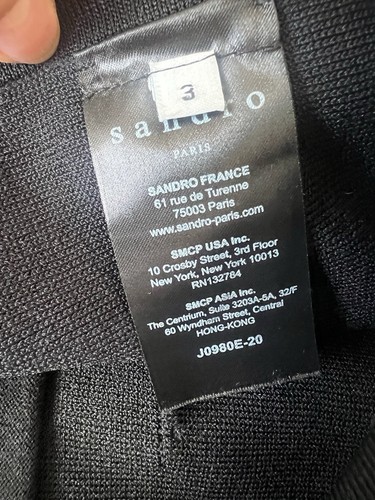 Sandro Skirt 3 Black Crepe Knit Mini Rrp $380 - Picture 12 of 12