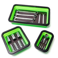 Collapsible Magnetic Parts Tray Set, Magnetic Tray for Mechanic's, 3 Differen...