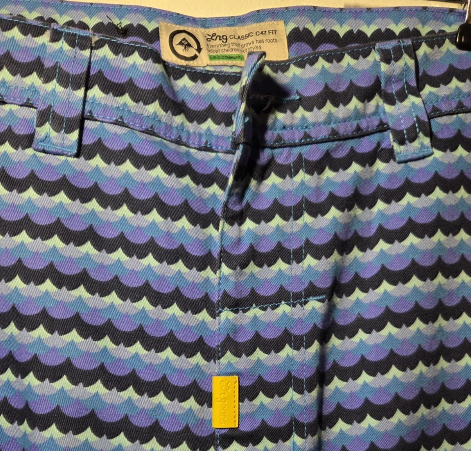 vintage LRG Stripe Shorts Lifted Research Group 90s Y2K USA Streetwear Logo 36 - Image 4 of 4