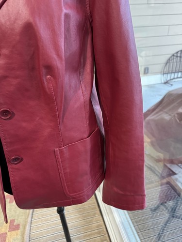 Vintage Chadwick’s Women’s Leather Red Jacket Size 16 Women’s Retro - Bild 2 von 8