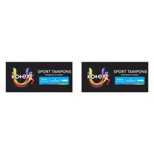 U By Kotex Sport Tampons Regular Gym Pouch 16 Pack x 12 Bundle of 2
