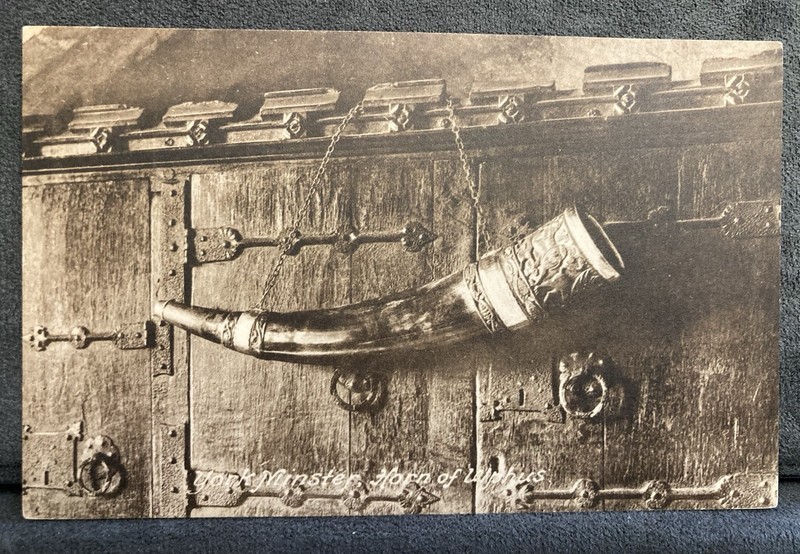 VINTAGE YORK MINSTER HORN OF ULPHUS POSTCARD F FRITH & CO. ENGLAND