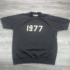 Essentials Fear of God Shirt Mens Small Black 1977 Crewneck Short Sleeve Cotton