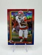 Topps Chrome 2025 Xavier Worthy Red White Blue #145 Kansas City Chiefs NFL