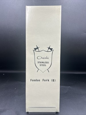 Vintage Oneida Edelstahl Fondue Gabel 6er Set