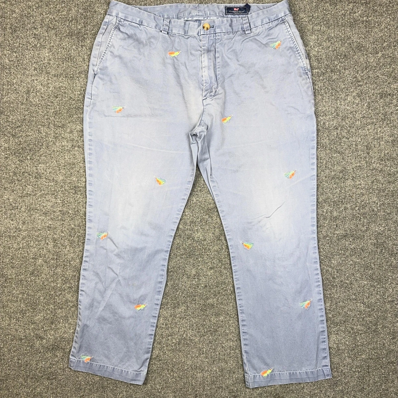 Vineyard Vines Pants Mens 38x30 Blue Embroidered Chino Fishing Lure Cotton
Opens in a new window or