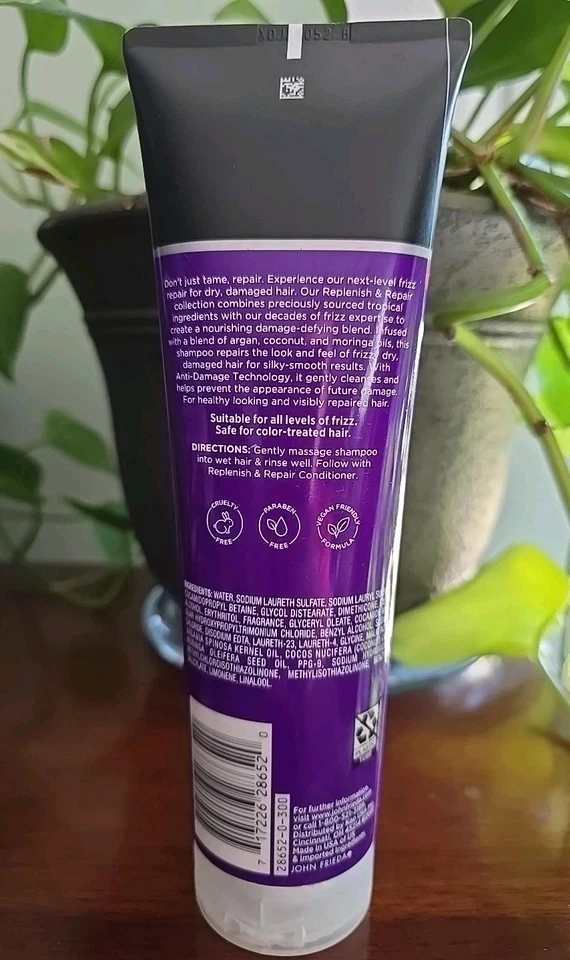 CHAMPÚ NUTRITIVO John Frieda Frizz Ease Reponer y Reparar💕 Paquete de 4 8,45 fl oz Foto 3 de 4