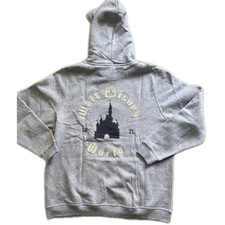 NWT  Disney Parks Walt Disney World Castle Gray Hoodie Sweatshirt  XL