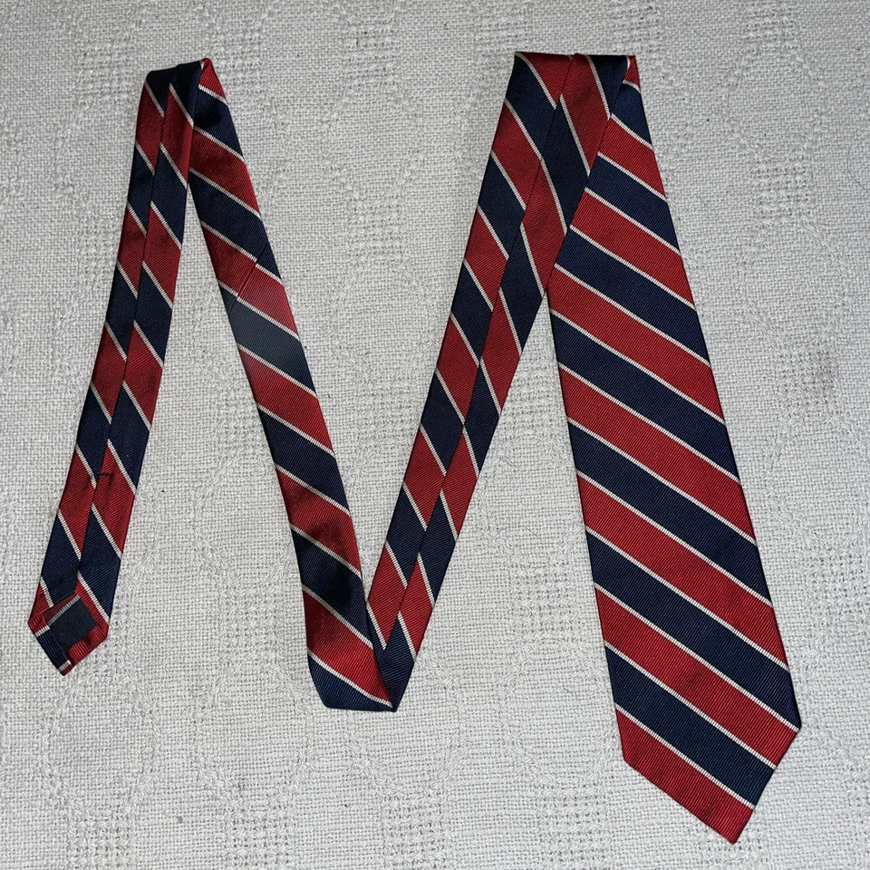 Polo Ralph Lauren Boys Dress Tie Size 52” 3” Red Blue Repp Business Church - Image 3 of 4