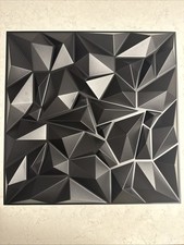 Art3d 12 Pack Decorative 3D Wall Panels. Interior Wall Decor Black 19.5 x 19.5in