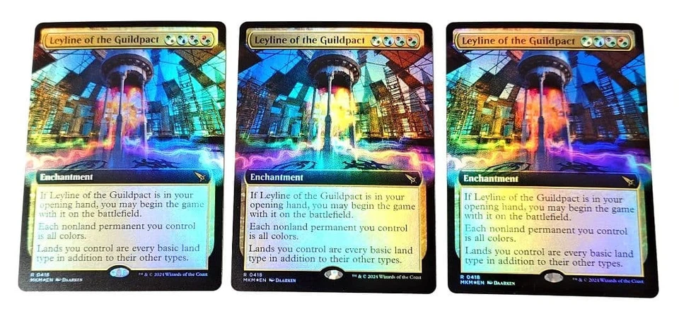 MTG Guildpact Leyline FOIL English Extended Art Set of 3 - Image 2 of 3