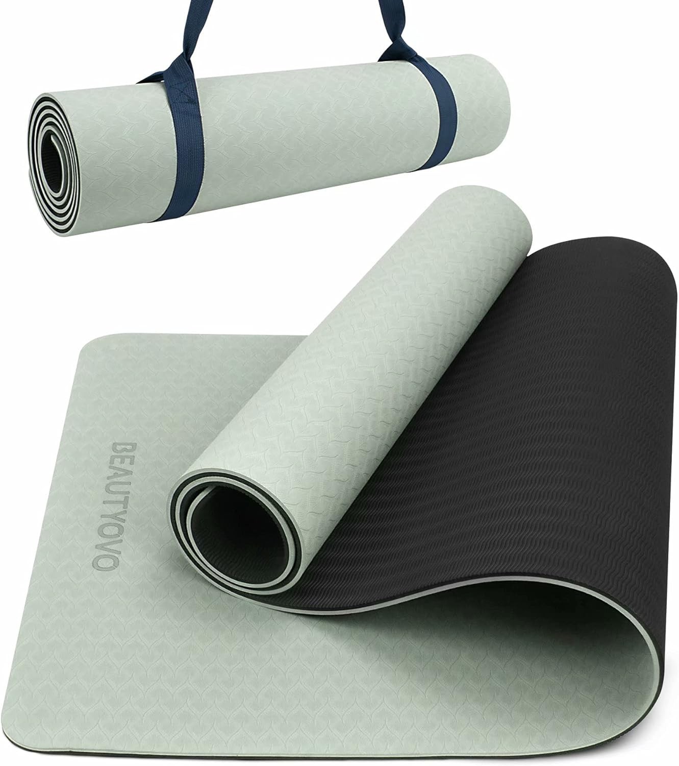 6mm Extra Thick Non-Slip Yoga Mat with Carrying Strap - Professional Grade