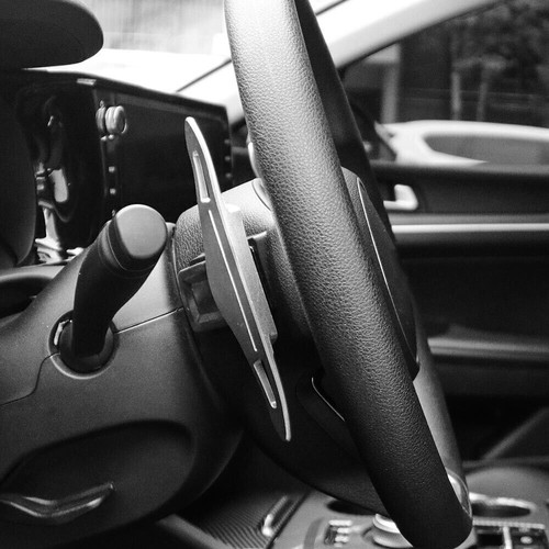 Silver Aluminium Steering Wheel Shift Paddle Extension For Kia K5 2021-2025 - Picture 3 of 4