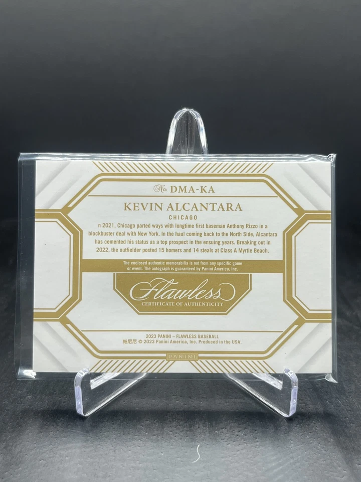 2023 Panini Flawless Kevin Alcantara Dual Memorabilia Auto Ruby 17/20 #DMA-KA - Image 2 of 2