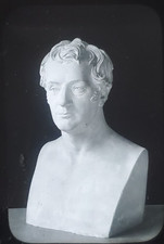 1911, Washington Irving Bust, High School Tarrytown NY Magic Lantern Glass Slide