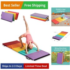 Tumbling Mat for Kids, 5-Panel Thick 1.25" Foldable Exercise Mat for Yoga, Pi...