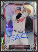 JIM THOME 2018 TOPPS HIGH TEK PORTRAIT #PT-JT ON CARD AUTO /99 CLEVELAND INDIANS