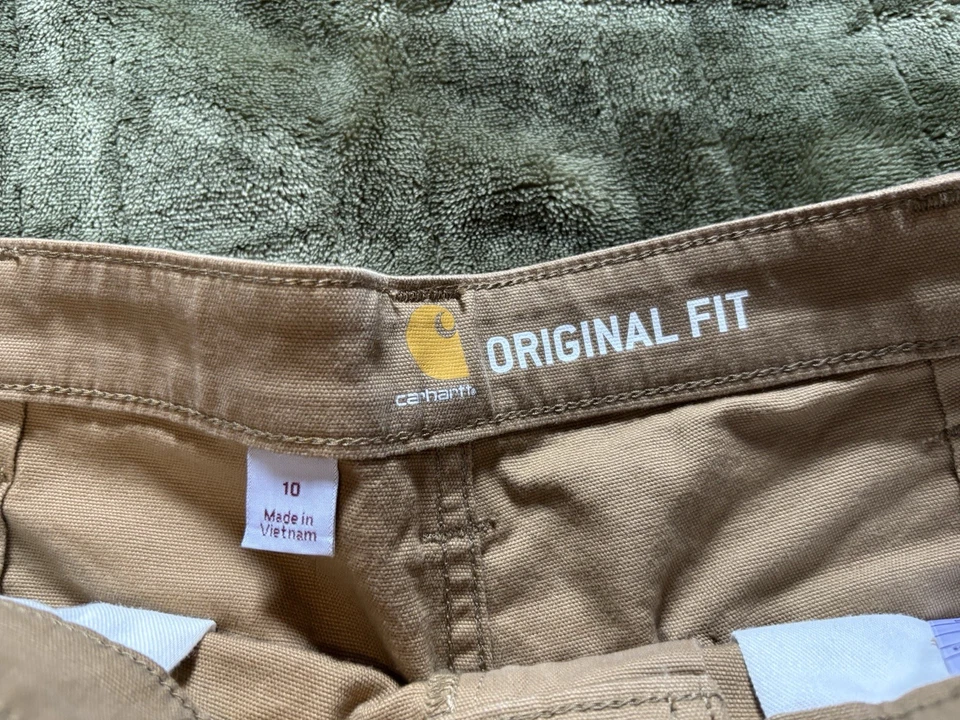 Carhartt шорты лот из 3 женщин 10 бежевый серый Workwear холст открытый плотник - Изображение 3 из 4