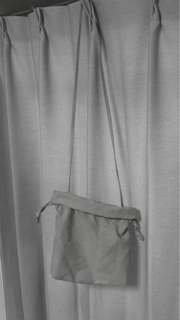 JunRed Grey Polyester Drawstring Bag, Minimalist,… - image 1