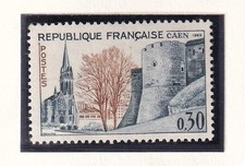 🦬Timbre France N°1389 - Luxe ** - Eglise Saint Pierre à Caen -  MNH** - 1963🦬